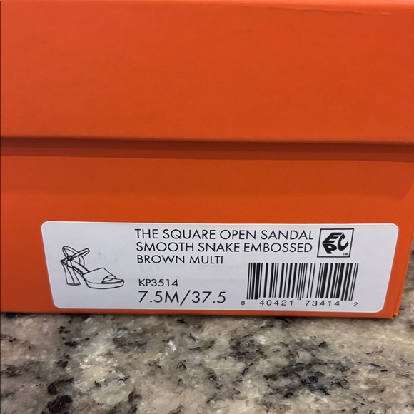 Katy Perry Collections Brown Snake Print Heels - Picture 2 of 3